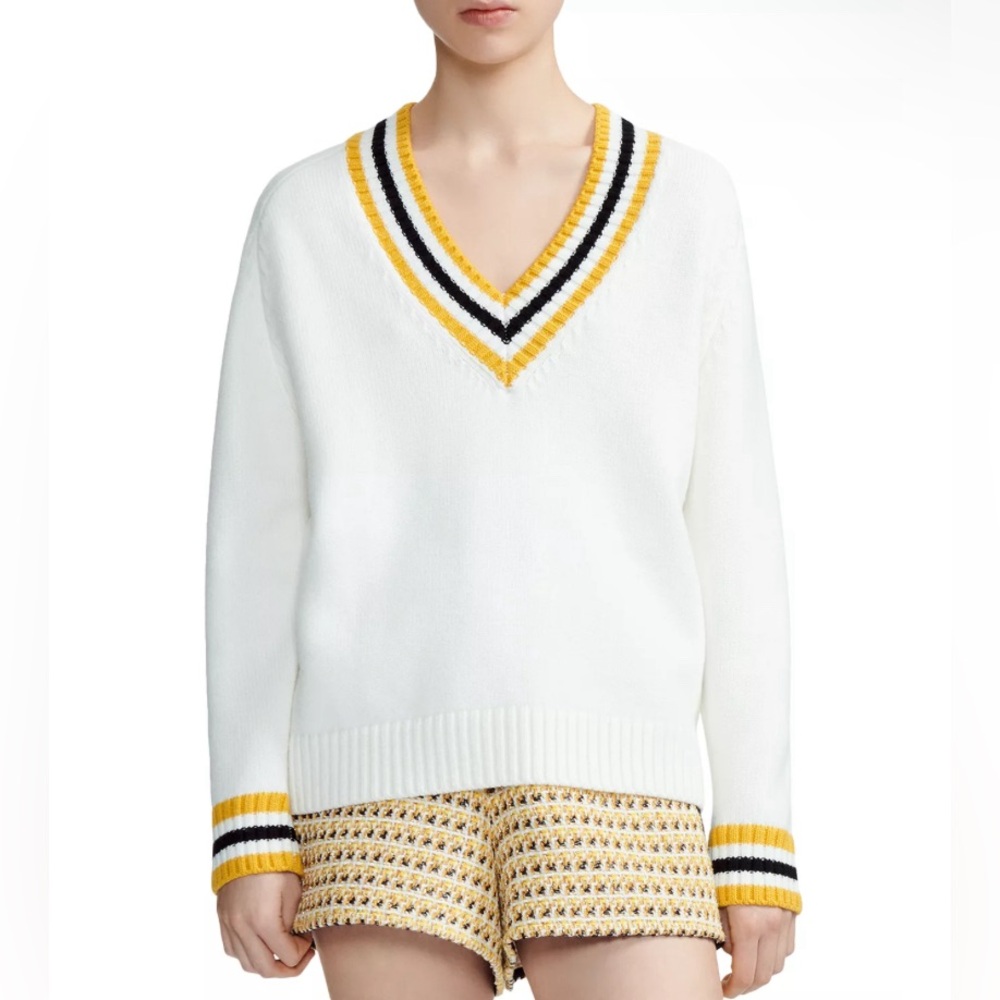 Maje Meteo Banded Stripe Sweater